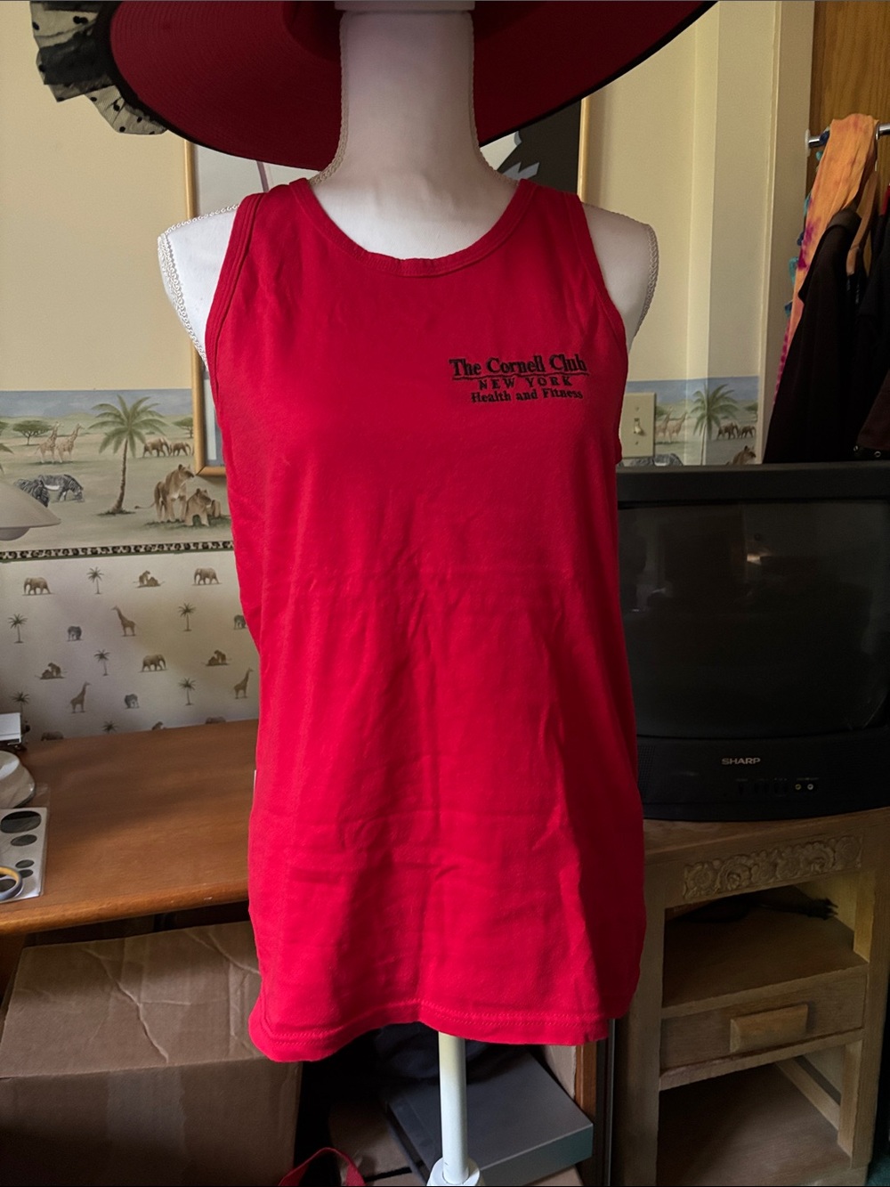 The Cornell Club NYC Red Sleeveless Tank Top